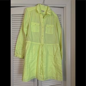 Yellow Gap shirt dress